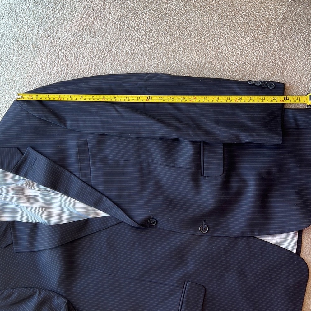 Tommy Hilfiger Navy Striped Suit Set Jacket and pants - Picture 14 of 16